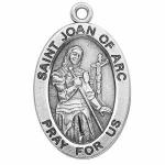 Silver St Joan of Arc Medal Oval