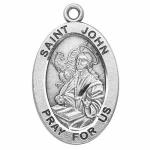 Silver St John the Apostle Medal Oval