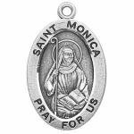 Silver St Monica Medal Oval