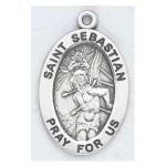 Silver St Sebastian Medal Oval