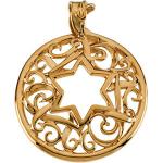 14K Gold Star of David Pendant 34x27.5 mm