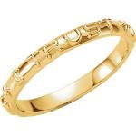 14K Gold Jesus I Trust In You Prayer Ring