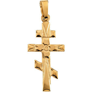 14KY St Andrew Cross Pendant