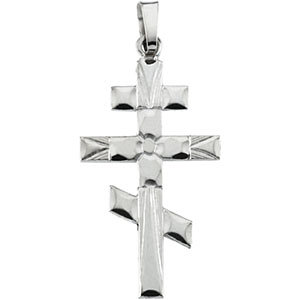 14KW St Andrew Cross Pendant