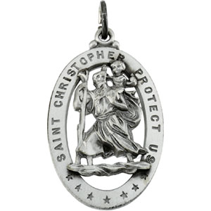 Silver St Christopher Medal